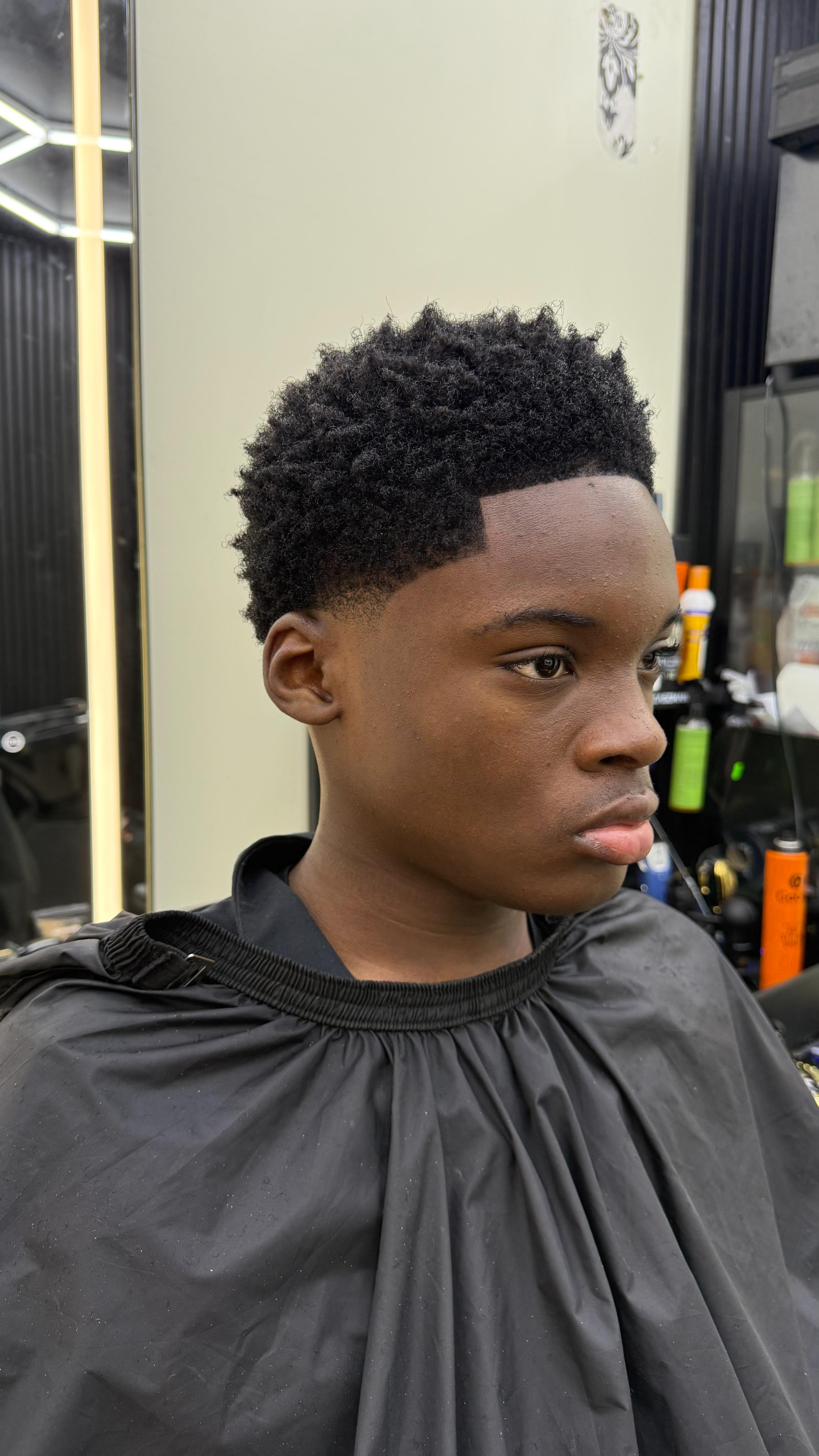 Natural top with clean fade