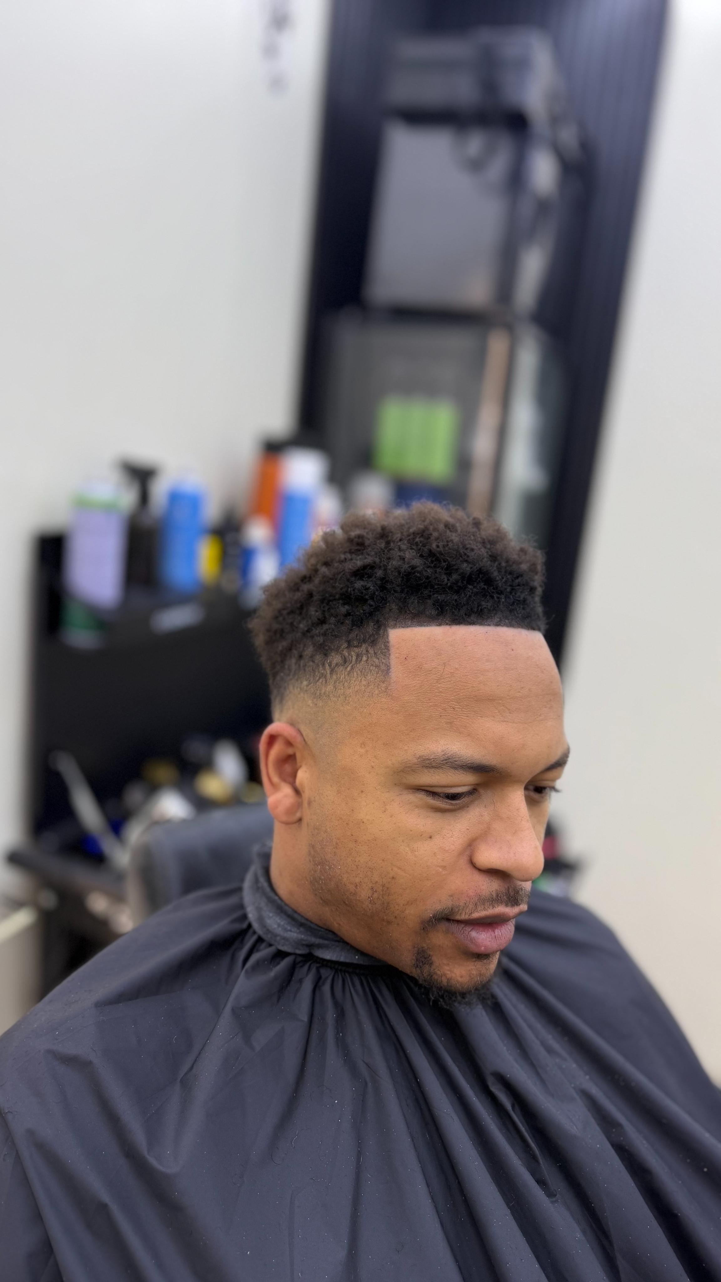 Textured top with precision fade