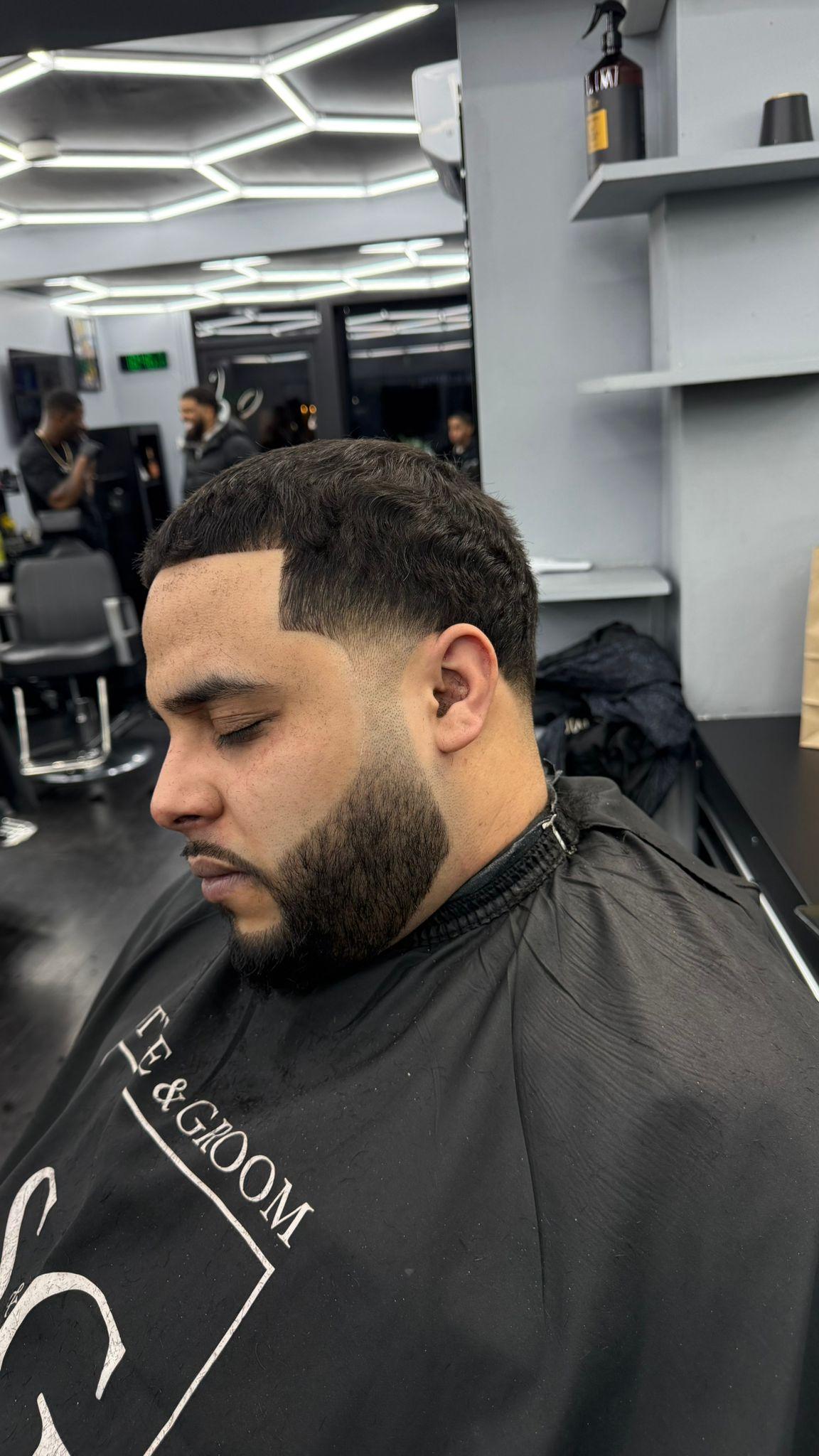 Low taper with beard shape