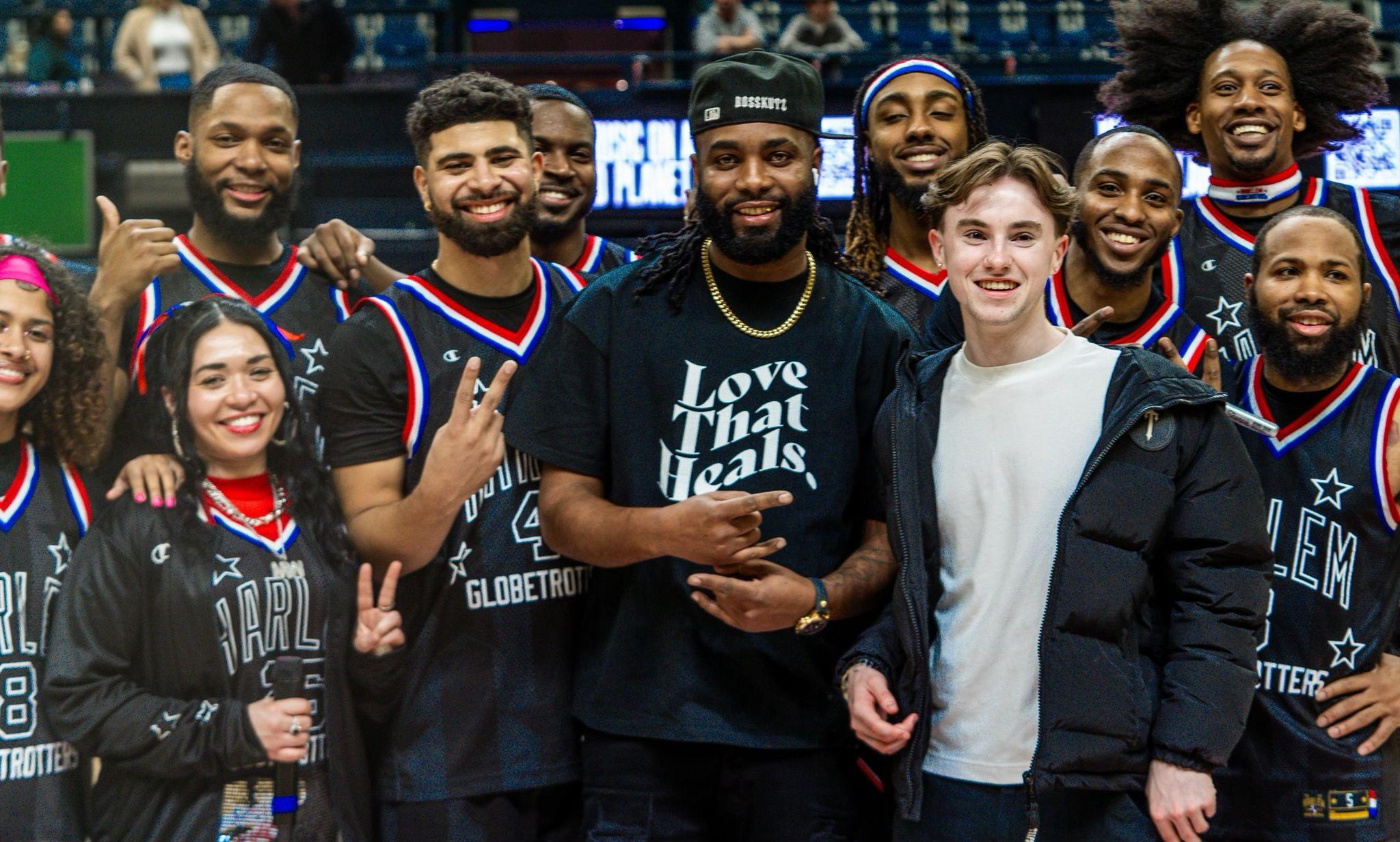 Rossian with the Harlem Globetrotters